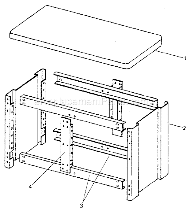 Unit Parts Diagram and Parts List for 706103090  Craftsman Workbench