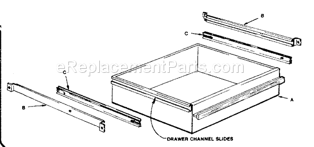 Page C Diagram and Parts List for 70610377  Craftsman Workbench