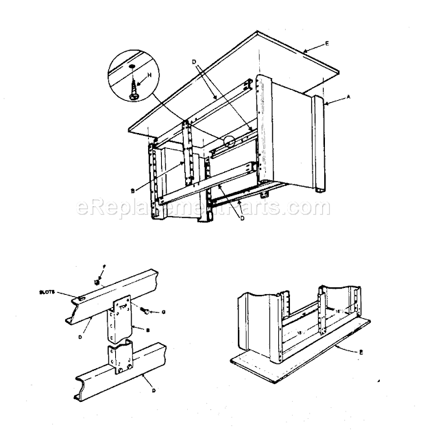 Unit Diagram and Parts List for 70610381  Craftsman Workbench