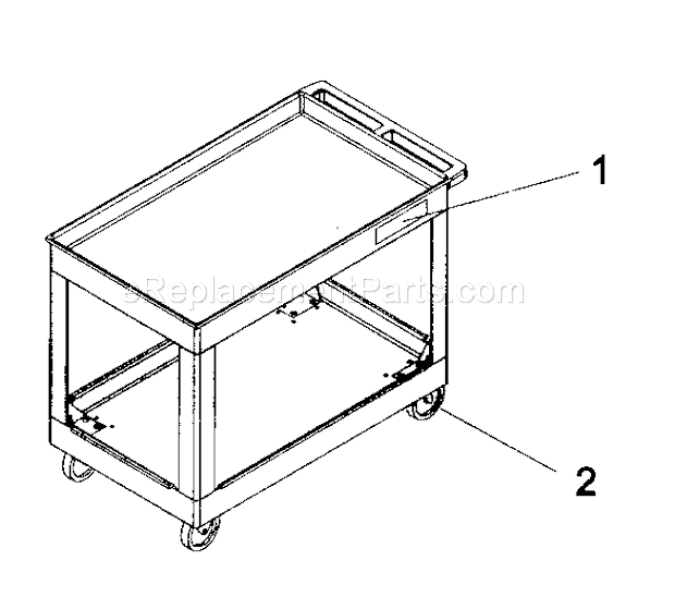 Utility Cart Diagram and Parts List for 706597330  Craftsman Tool Stand & Cart