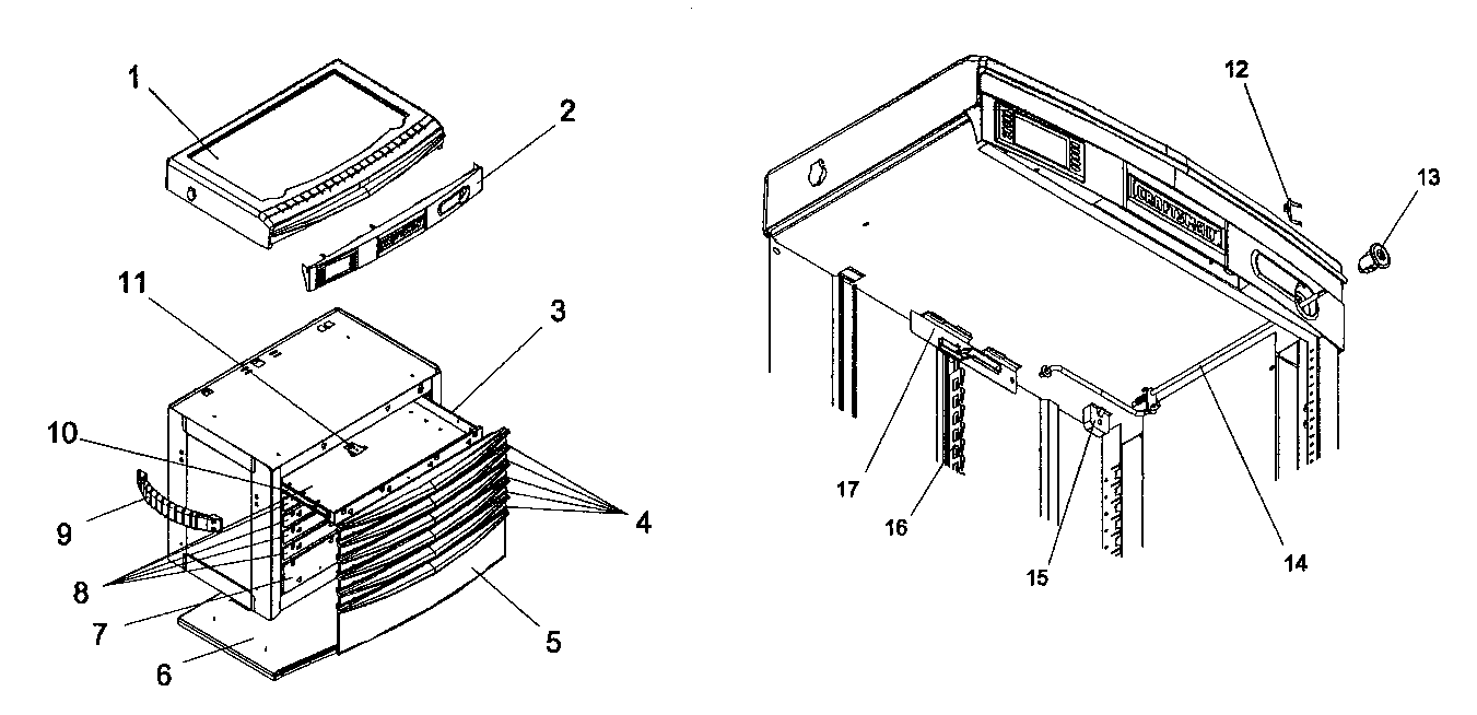 Chest Diagram and Parts List for 706954340  Craftsman Tool Stand & Cart