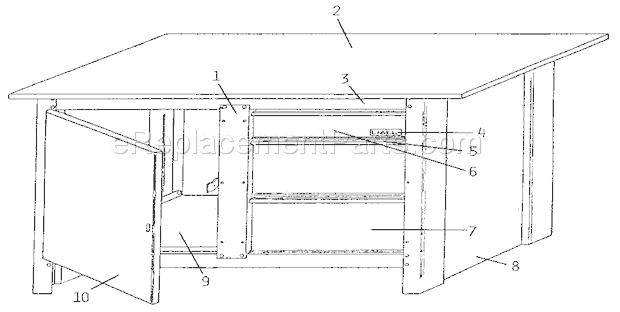Unit Parts Diagram and Parts List for 706655400  Craftsman Workbench