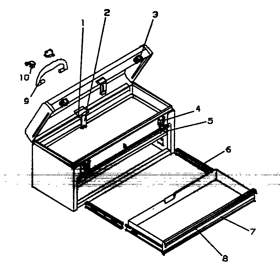 Chest Diagram and Parts List for 706653332  Craftsman Tool Stand & Cart