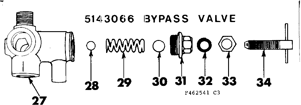 Bypass Valve Diagram and Parts List for 471462541  Craftsman Pressure Washer