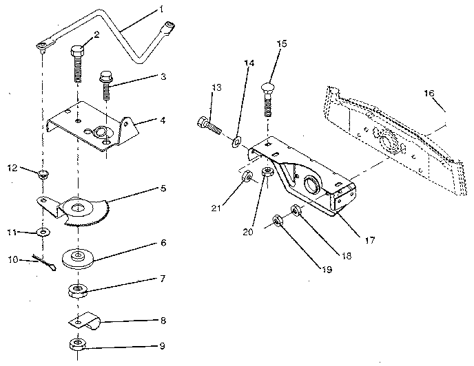 Sector Gear/axle Support Diagram and Parts List for 917256220  Craftsman Engine
