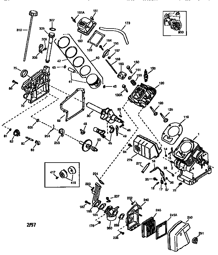 Engine (71/143) 143.976001 Diagram and Parts List for 143976001  Craftsman Engine