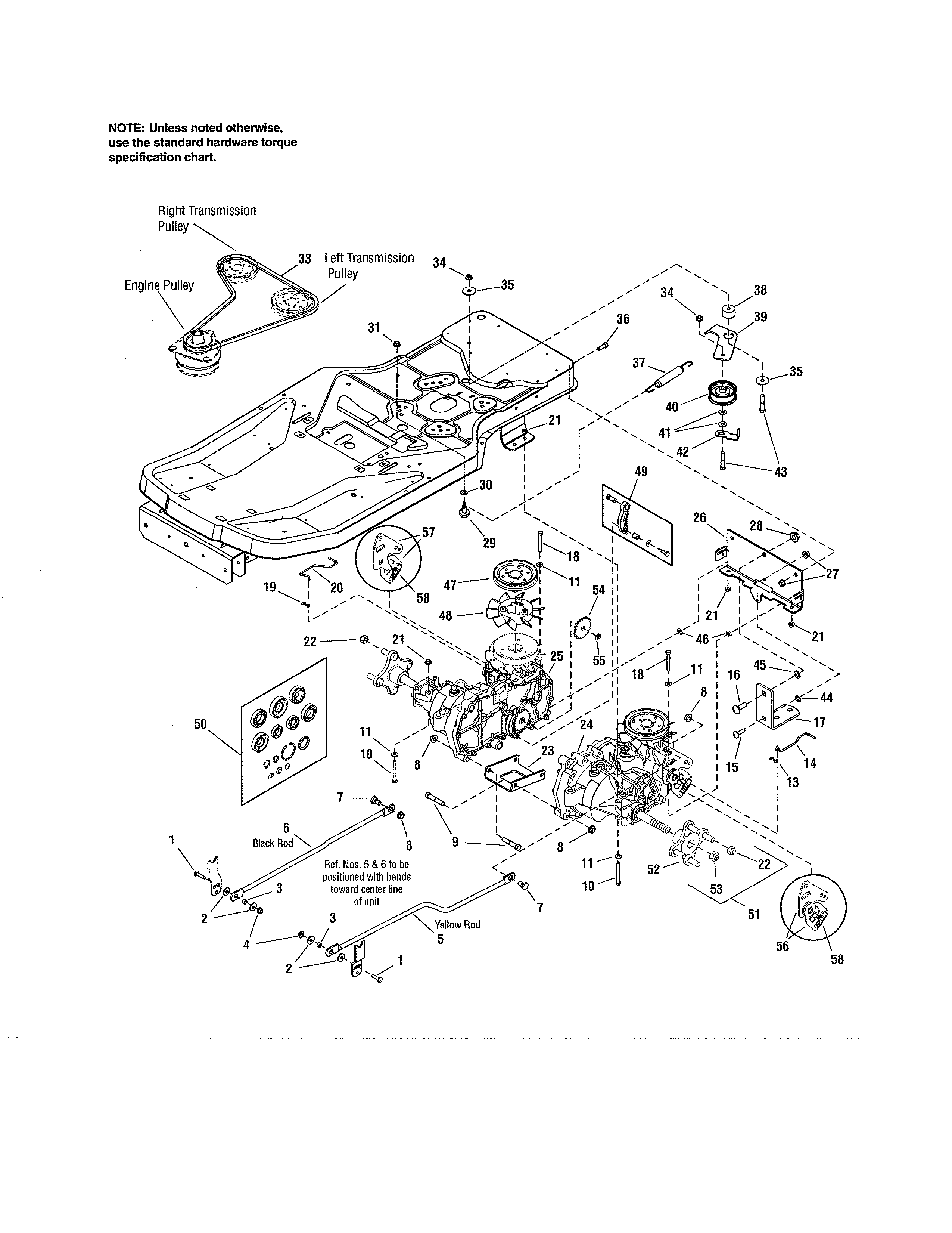 Transmission Diagram and Parts List for 107287900  Craftsman Engine
