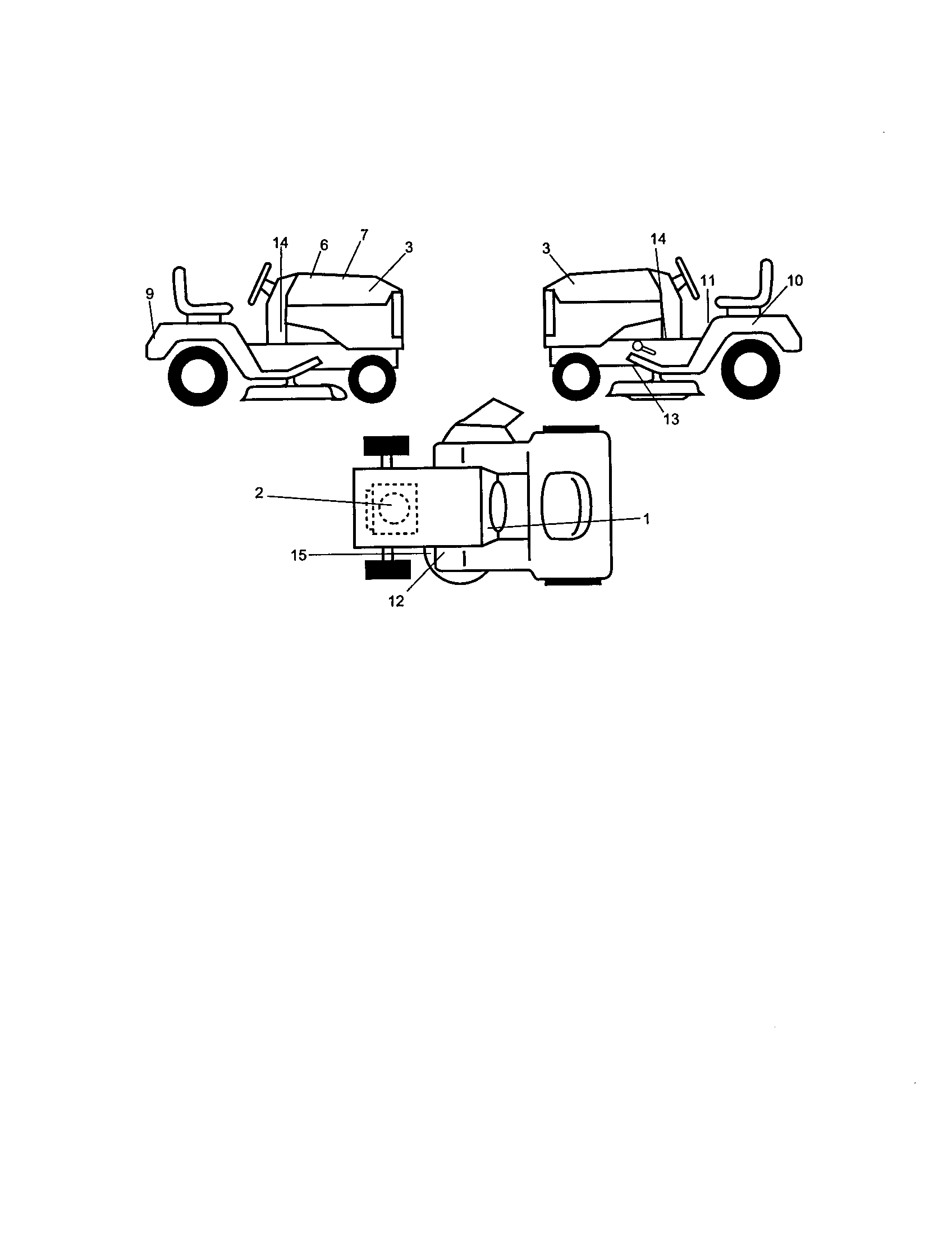 Decals Diagram and Parts List for 917271531  Craftsman Lawn Tractor