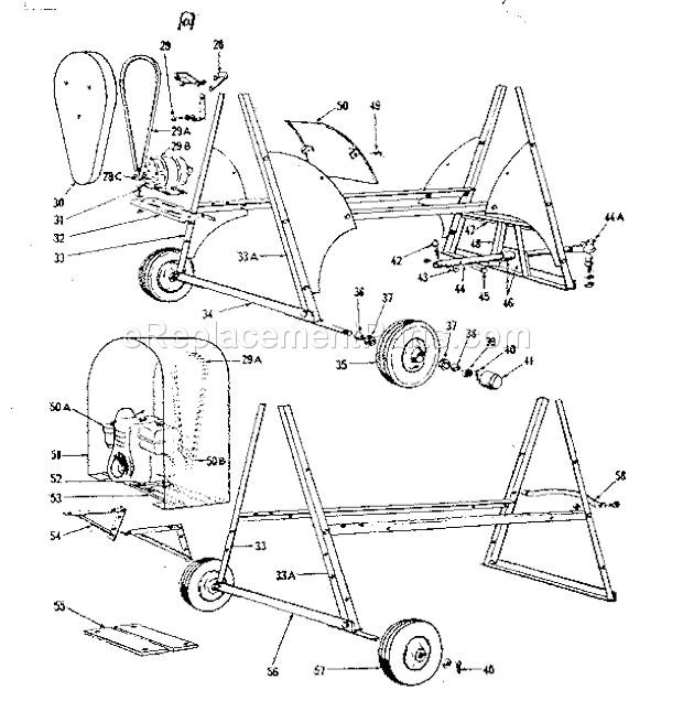 Page B Diagram and Parts List for 7137514  Craftsman Cement Mixer