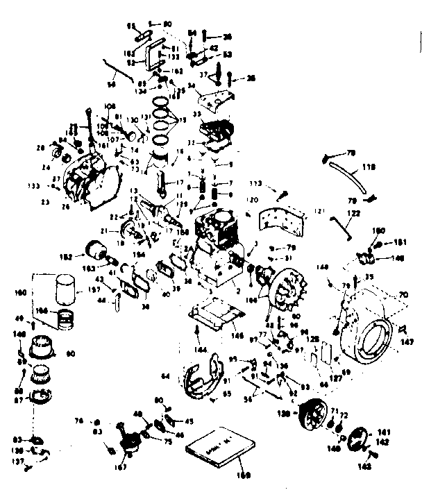 Unit Parts Diagram and Parts List for 143646022  Craftsman Engine