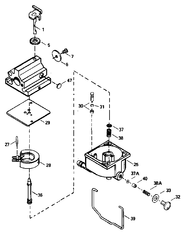 Carburetor 632671 (71/143) Diagram and Parts List for 143956002  Craftsman Engine
