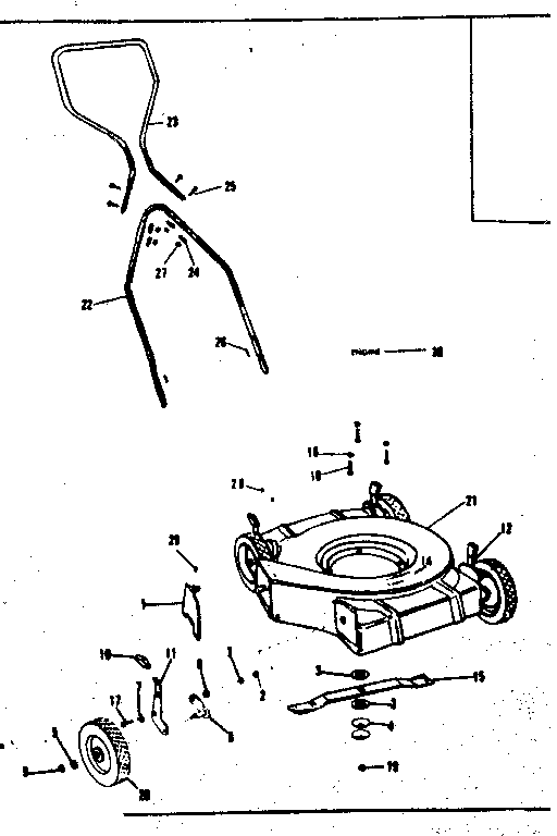 Replacement Parts Diagram and Parts List for 53691185  Craftsman Lawn Mower
