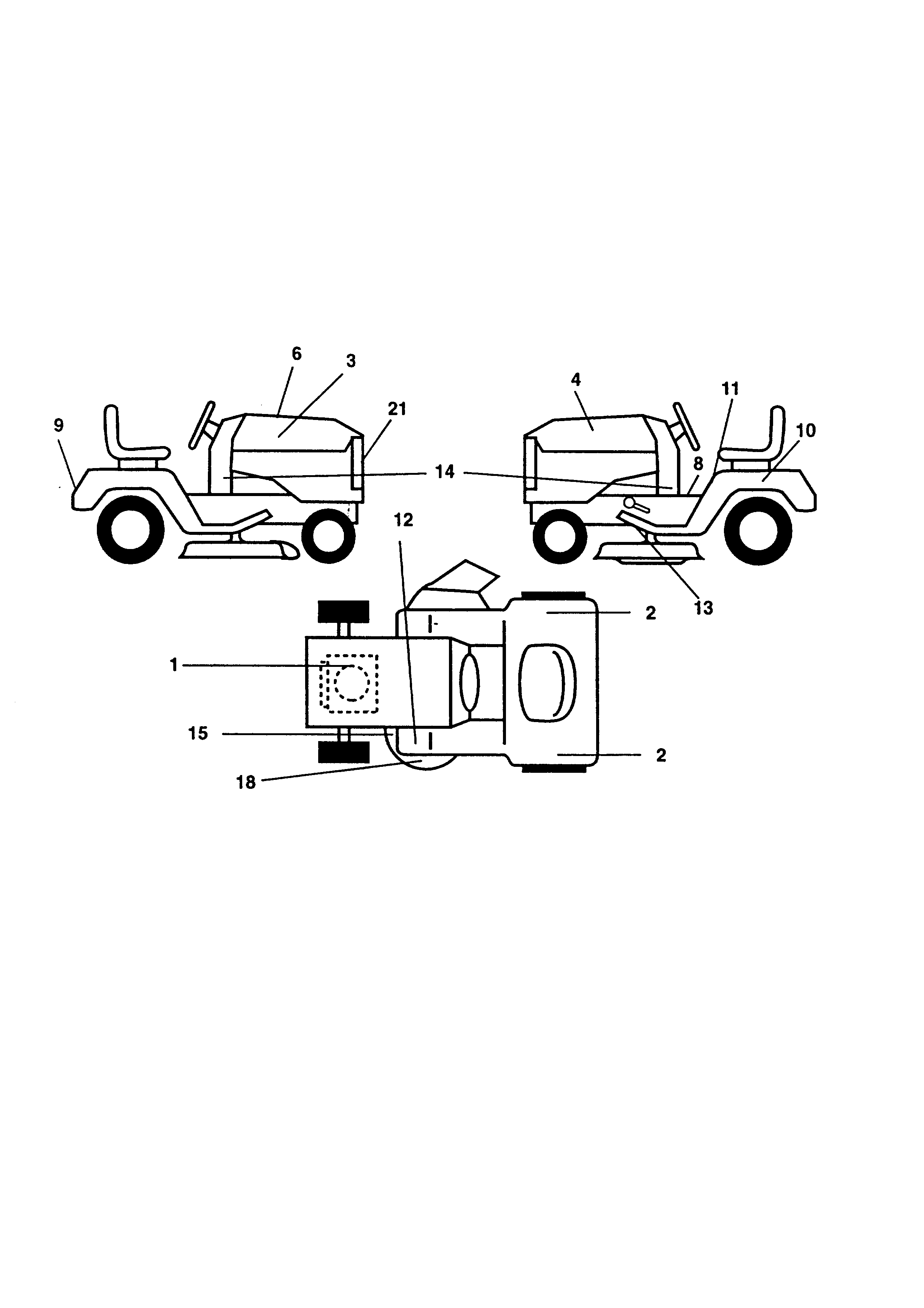 Decals Diagram and Parts List for 917270412  Craftsman Lawn Tractor