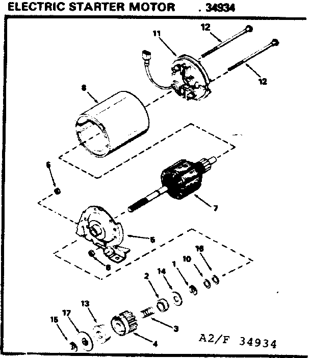 Replacement Parts Diagram and Parts List for 143344152  Craftsman Engine