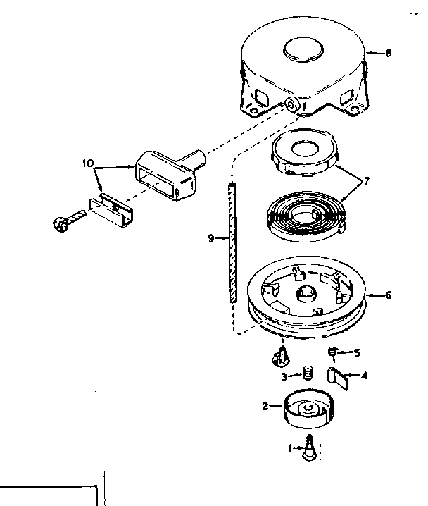 Rewind Starter No. 590420 Diagram and Parts List for 143171062  Craftsman Engine