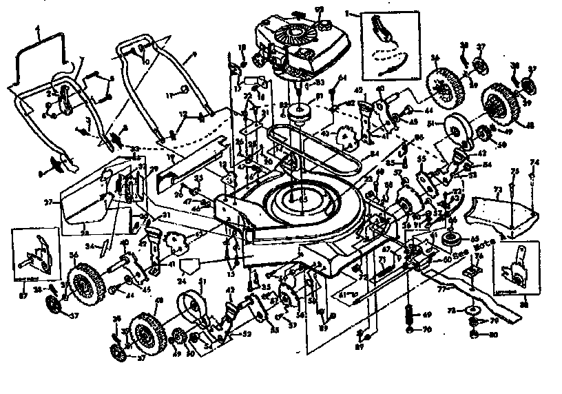 Mower Deck Diagram and Parts List for 131978222  Craftsman Lawn Mower