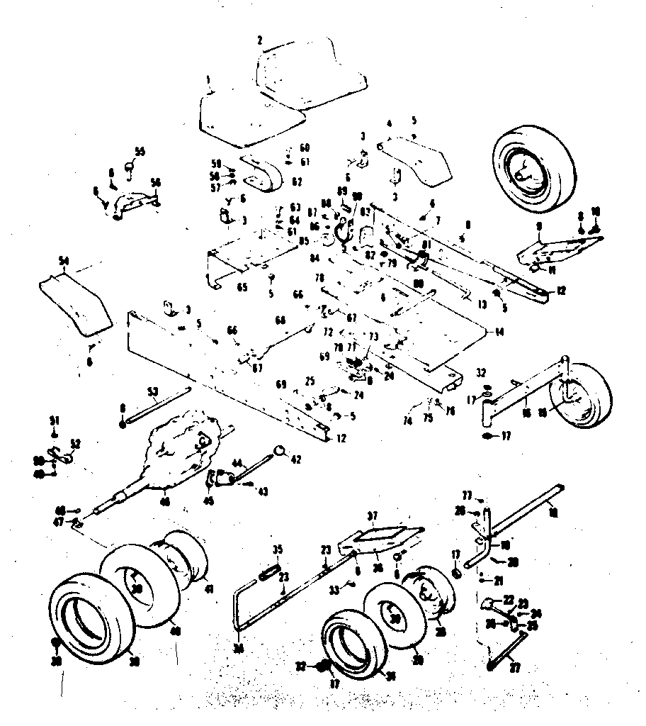 Engine Mount Diagram and Parts List for 1318561  Craftsman Lawn Mower