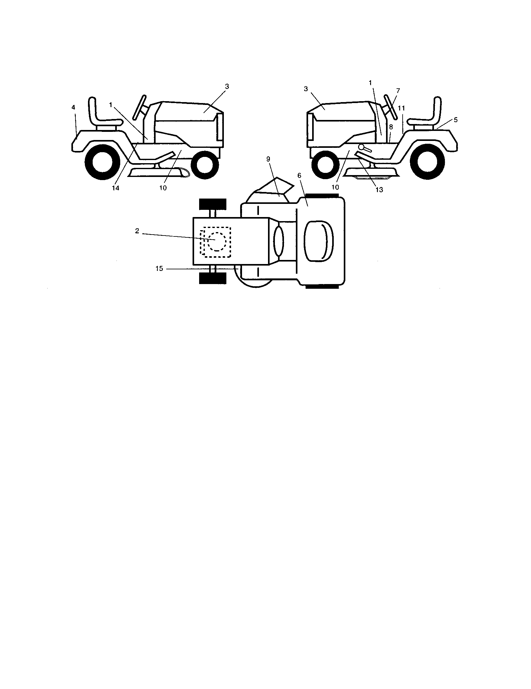 Decals Diagram and Parts List for 917277011  Craftsman Lawn Tractor