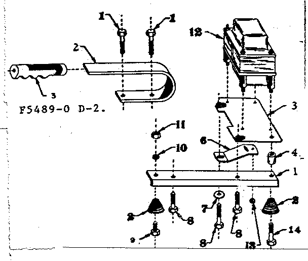 Handle Diagram and Parts List for 5805489-0  Craftsman Engine