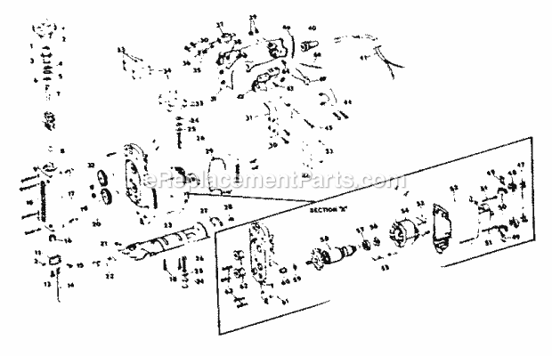 Unit Parts Diagram and Parts List for 72521AUTO  Craftsman Scroll Saw