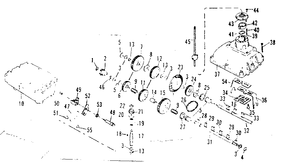 Transmission Diagram and Parts List for 536250922  Craftsman Lawn Tractor