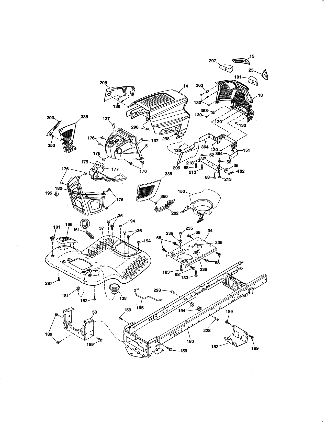 PG 2 - PLDM -CHASSIS Diagram and Parts List for 917203900 Type 0 Craftsman Lawn Tractor