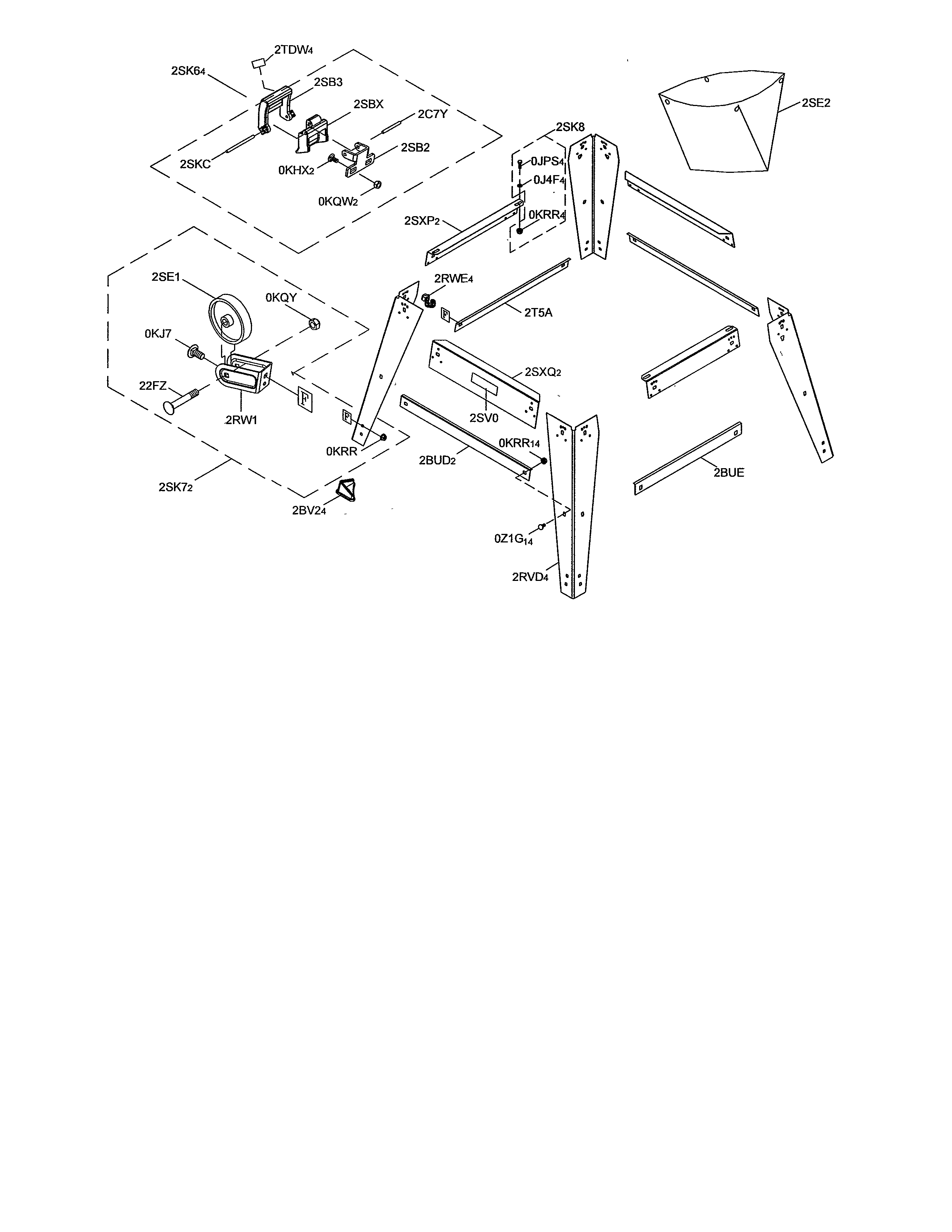 Leg Stand Diagram and Parts List for 137218072  Craftsman Table Saw