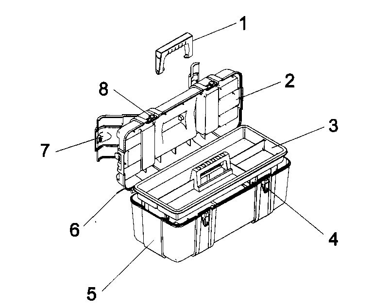 Hand Box Diagram and Parts List for 706593201  Craftsman Tool Stand & Cart