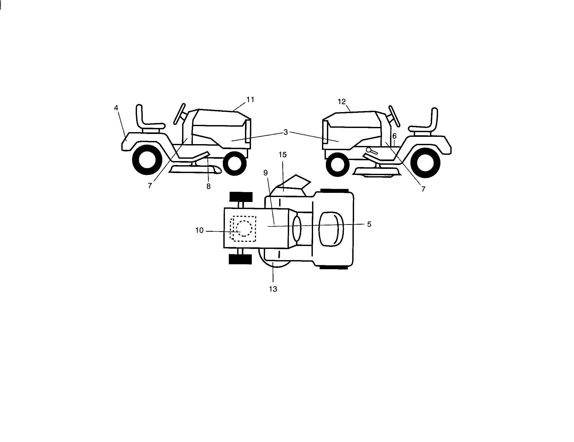 Decals Diagram and Parts List for 917288140  Craftsman Lawn Tractor