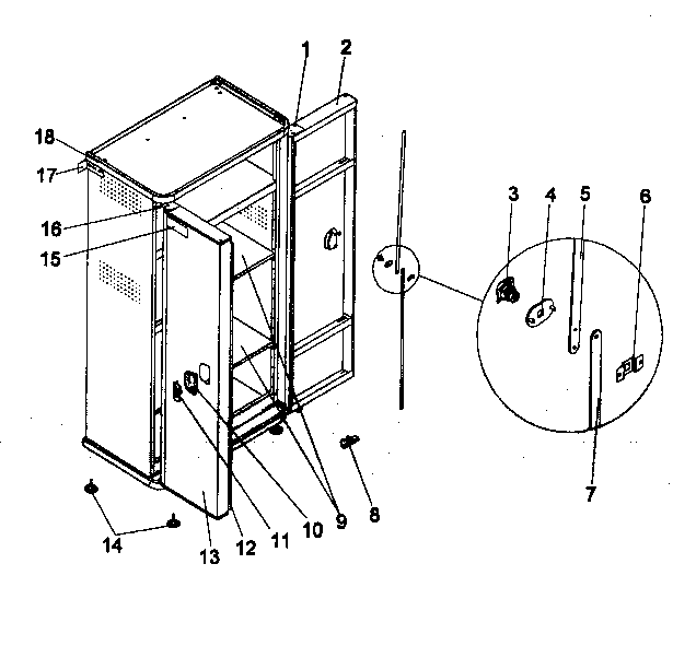 Cabinet Parts Diagram and Parts List for 706591260  Craftsman Tool Stand & Cart