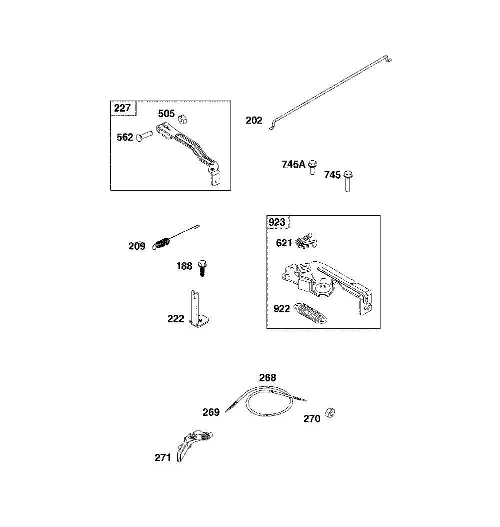 Controls Diagram and Parts List for CMXGMAM1125501  Craftsman Lawn Mower