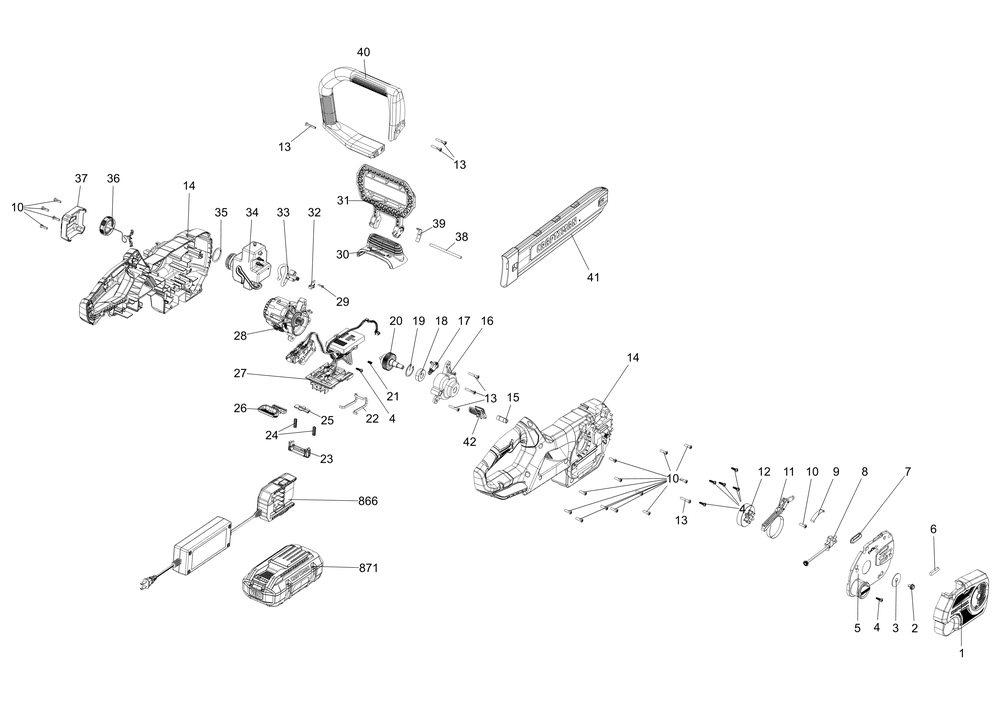 Diagram Diagram and Parts List for CMCCS660E1 Type 1 Craftsman Chainsaw