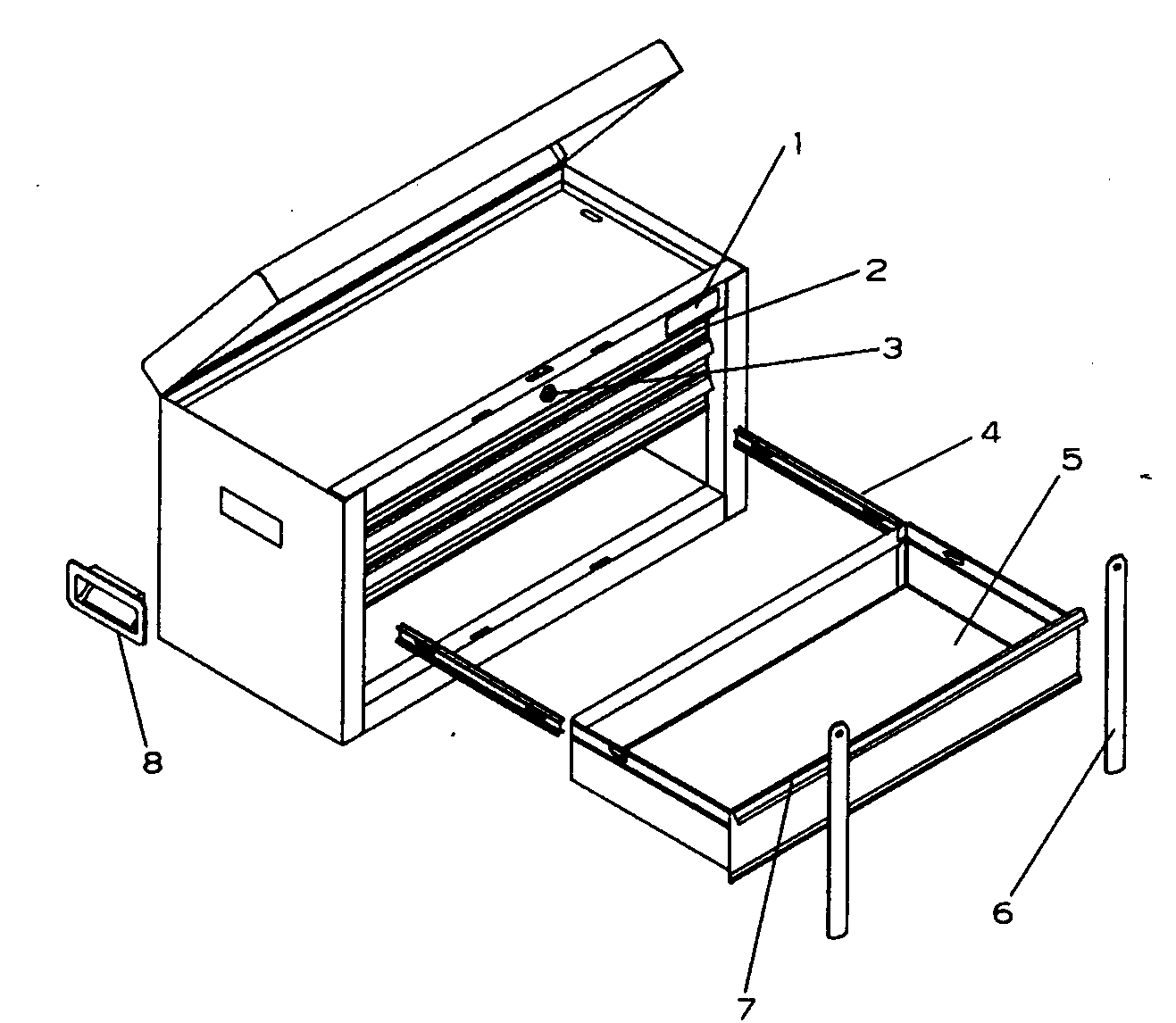 Tool Box Diagram and Parts List for 706597841  Craftsman Tool Stand & Cart