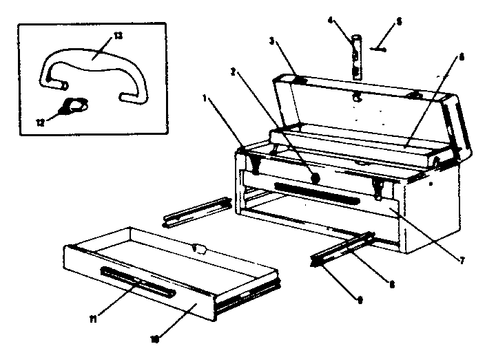 Unit Parts Diagram and Parts List for 706653100  Craftsman Tool Stand & Cart