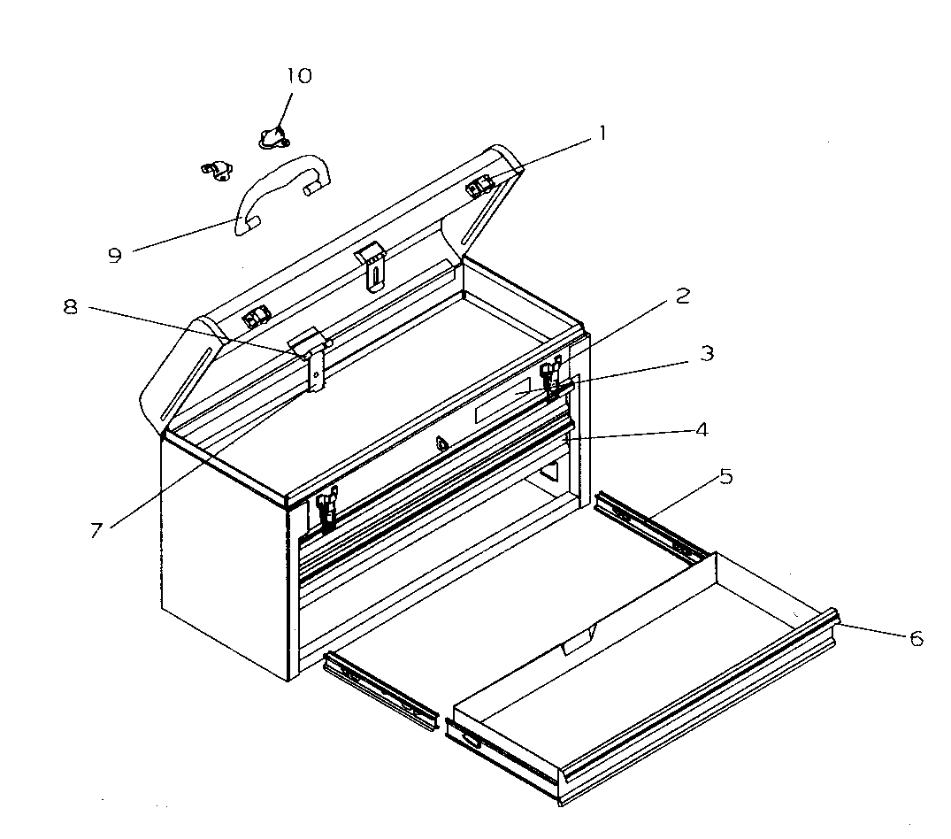 Cabinet Assy Diagram and Parts List for 706825930  Craftsman Tool Stand & Cart
