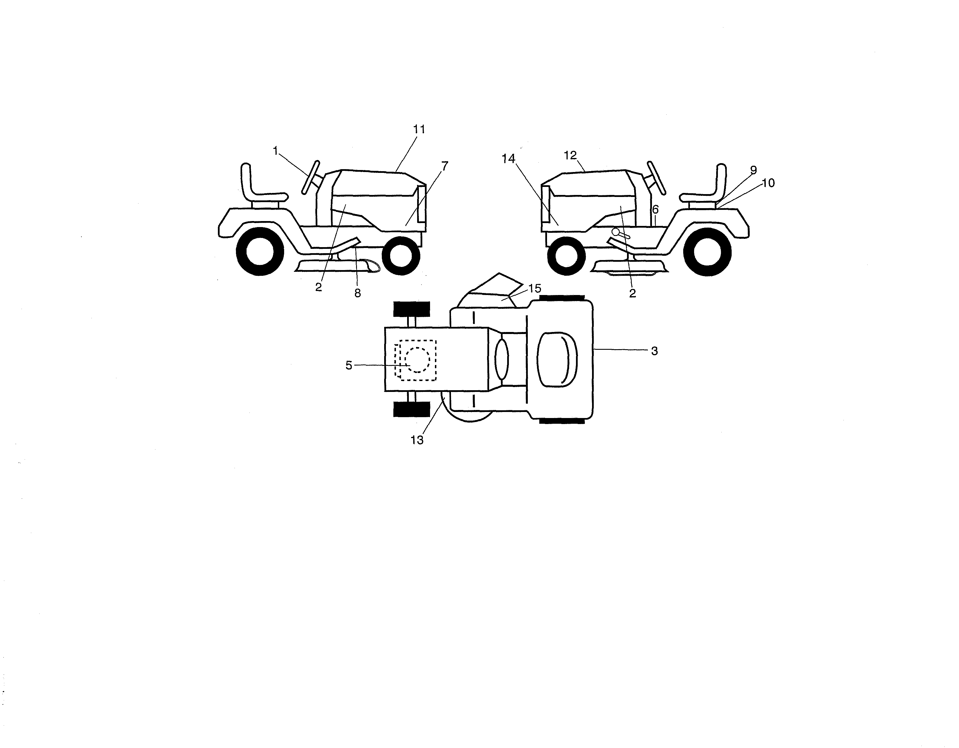Decals Diagram and Parts List for 917250811  Craftsman Lawn Tractor