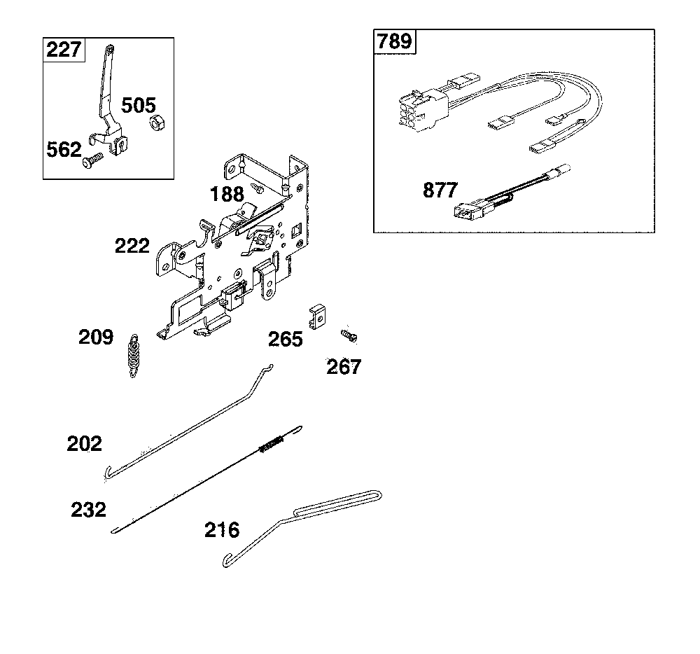 Controls Diagram and Parts List for CMXGRAM1130035  Craftsman Lawn Tractor