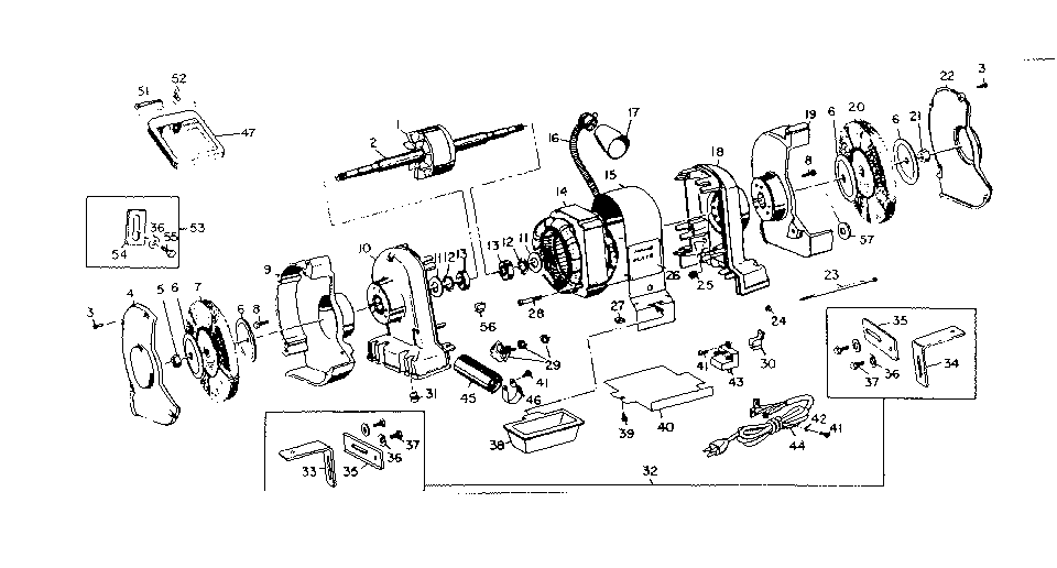 Unit Parts Diagram and Parts List for 39719590  Craftsman Grinder