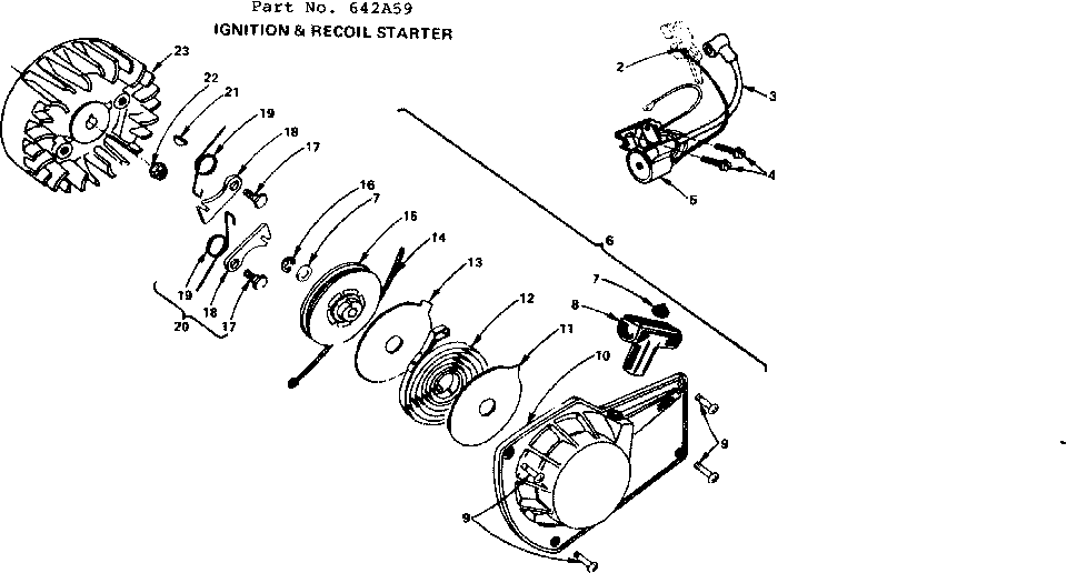 Replacement Parts Diagram and Parts List for 917351452  Craftsman Chainsaw