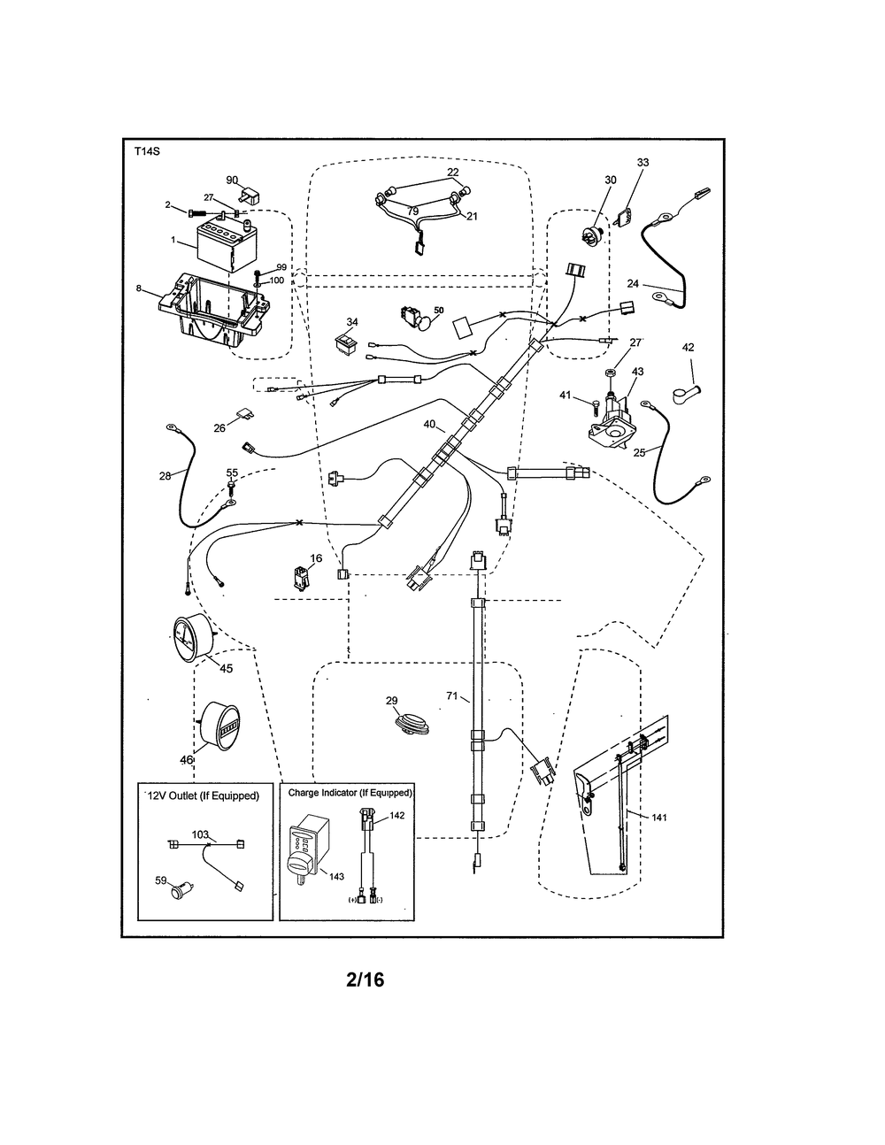 Electrical Diagram and Parts List for 917986440  Craftsman Lawn Tractor