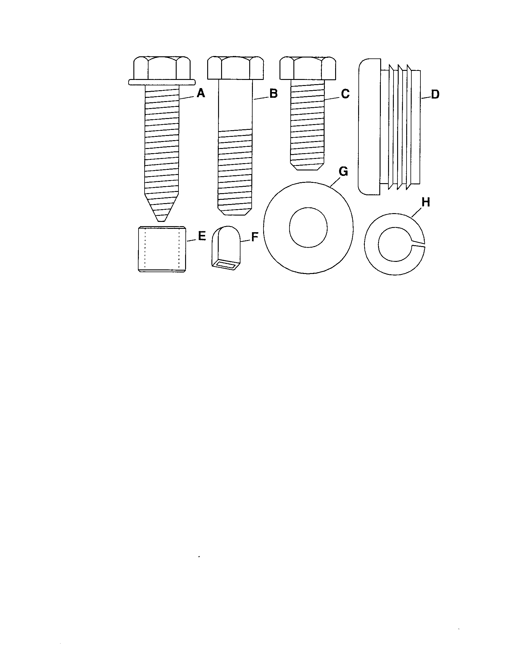 Hardware Accessories Diagram and Parts List for 486246211  Craftsman Lawn Tractor
