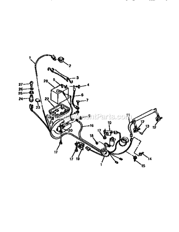 Page N Diagram and Parts List for 750256050  Craftsman Lawn Tractor