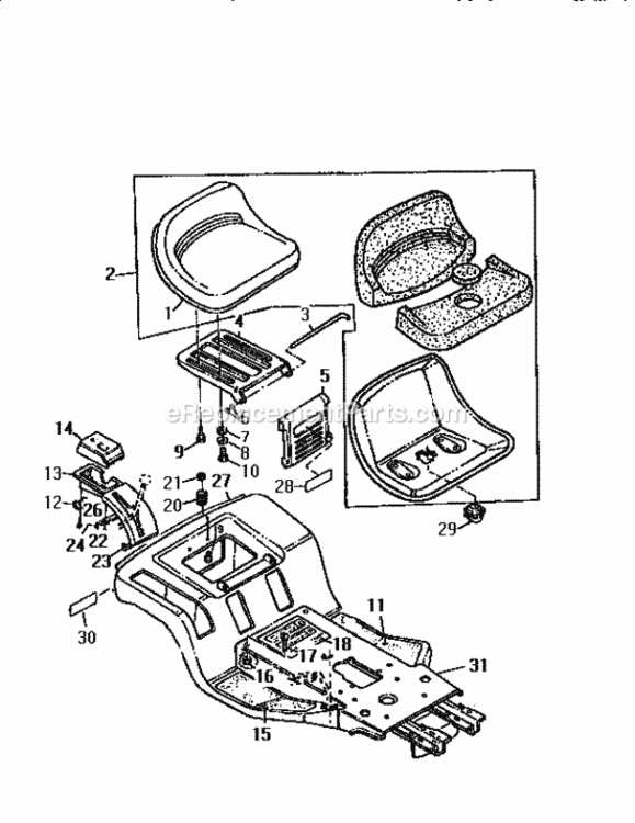 Page B Diagram and Parts List for 750256050  Craftsman Lawn Tractor
