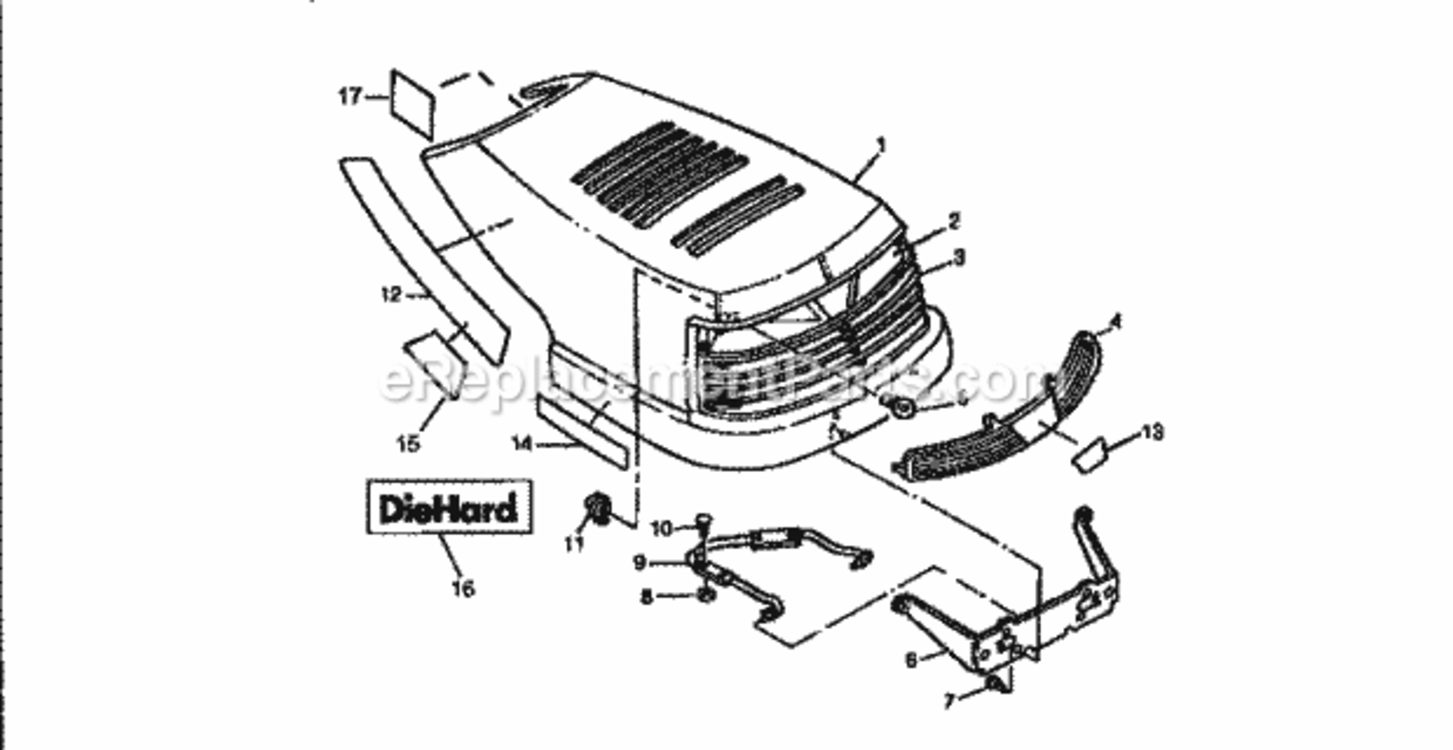 Page A Diagram and Parts List for 750256060  Craftsman Lawn Tractor