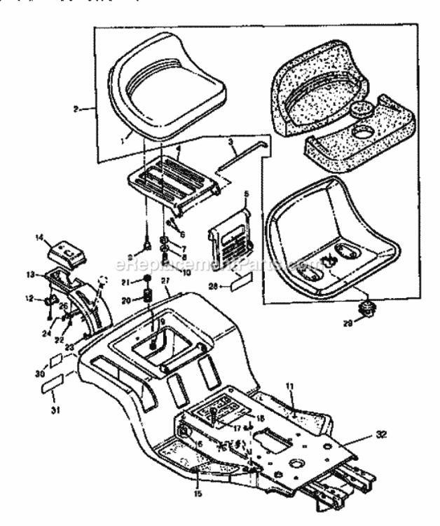 Page B Diagram and Parts List for 750256060  Craftsman Lawn Tractor