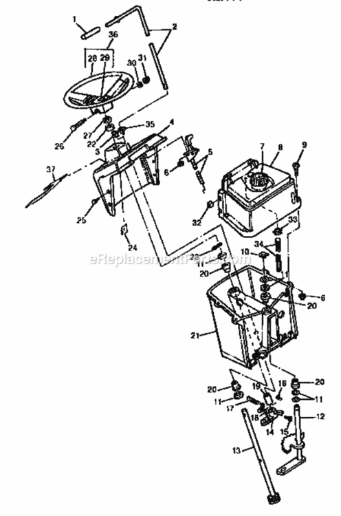 Page C Diagram and Parts List for 750256060  Craftsman Lawn Tractor