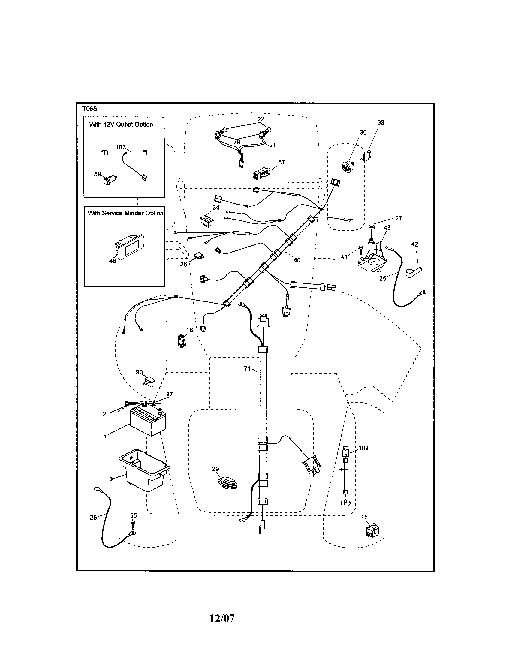 Electrical Diagram and Parts List for 917286220  Craftsman Lawn Tractor