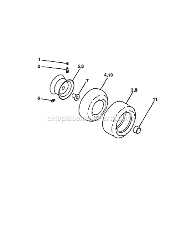 Page J Diagram and Parts List for 756-052  Craftsman Lawn Tractor