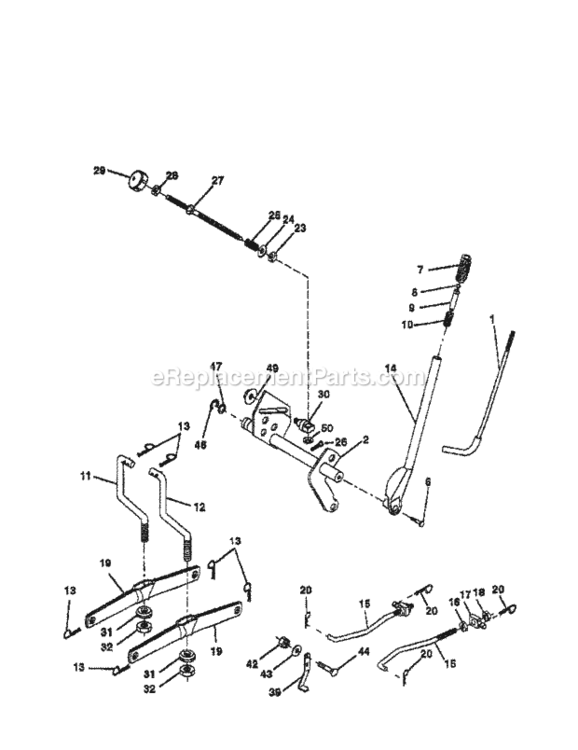 Page F Diagram and Parts List for 756-052  Craftsman Lawn Tractor