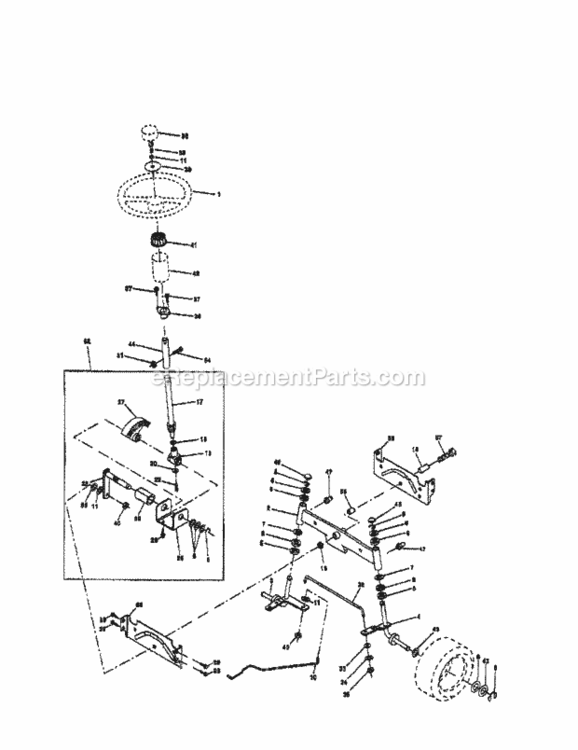 Page I Diagram and Parts List for 756-052  Craftsman Lawn Tractor
